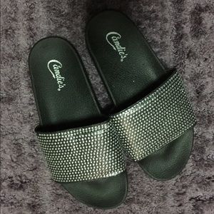 NEW Candies blingy slip-on slides